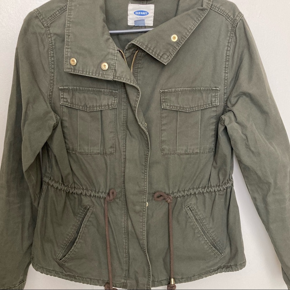 Old Navy Canvas Army Green Jacket